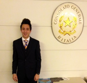 At the Italian consulate to apply for the long-term visa.