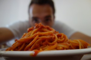 Yummy plate of spaghetti