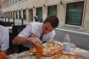 Anziano Rasband loves pizza