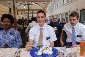 Birthday gelato in Rome
