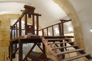 Guillotine in the museum.